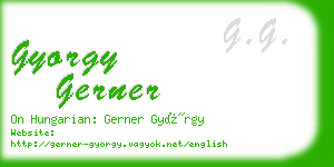 gyorgy gerner business card